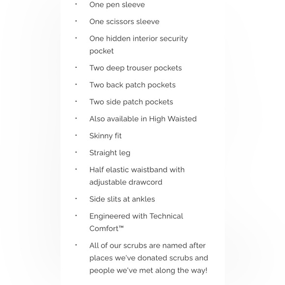 Excellent Condition, Figs “Yola Skinny” Scrub Pants, Style# TW2000P, Size XS - Picture 9 of 10